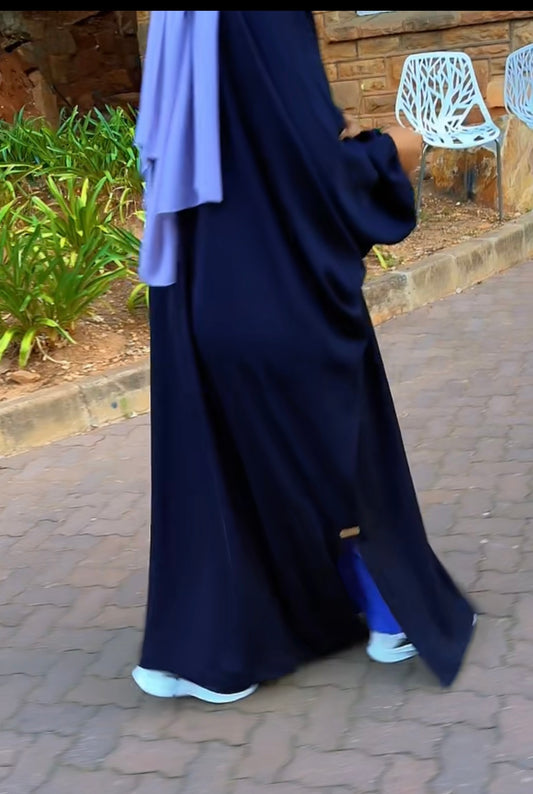 Huda jilbab abaya 1 piece with a slit